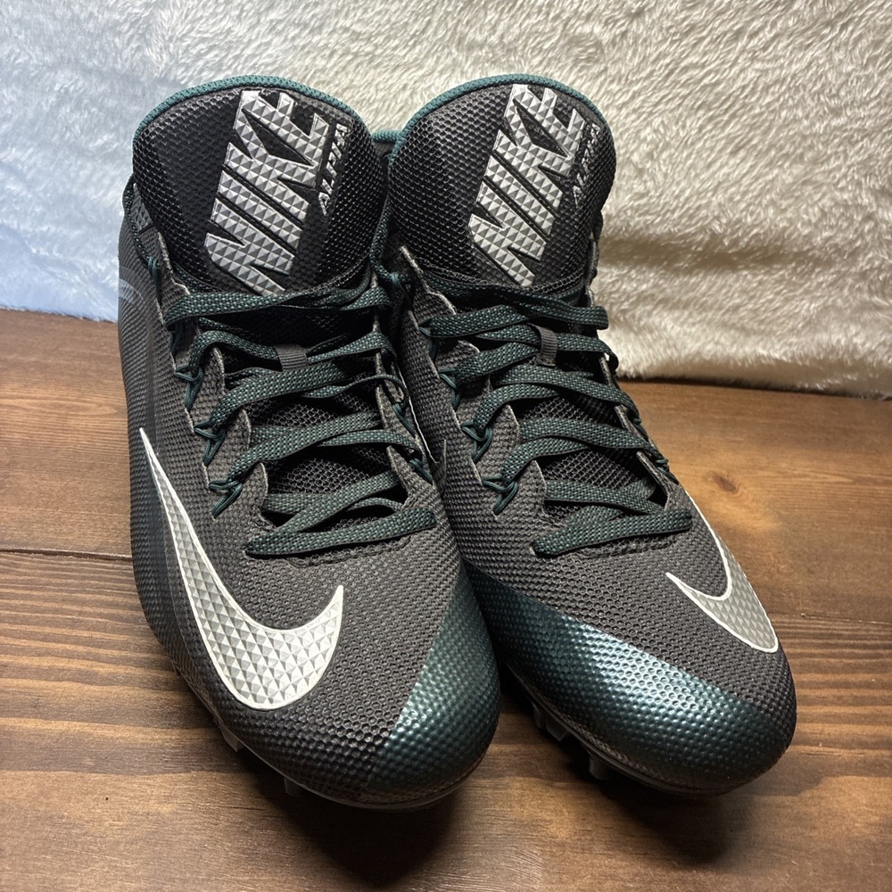 Mens Nike Alpha Pro 2 Mid Football Cleats Green Black Shoes Sz 15 729444-024 - Picture 1 of 16